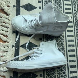 White Leather Converse